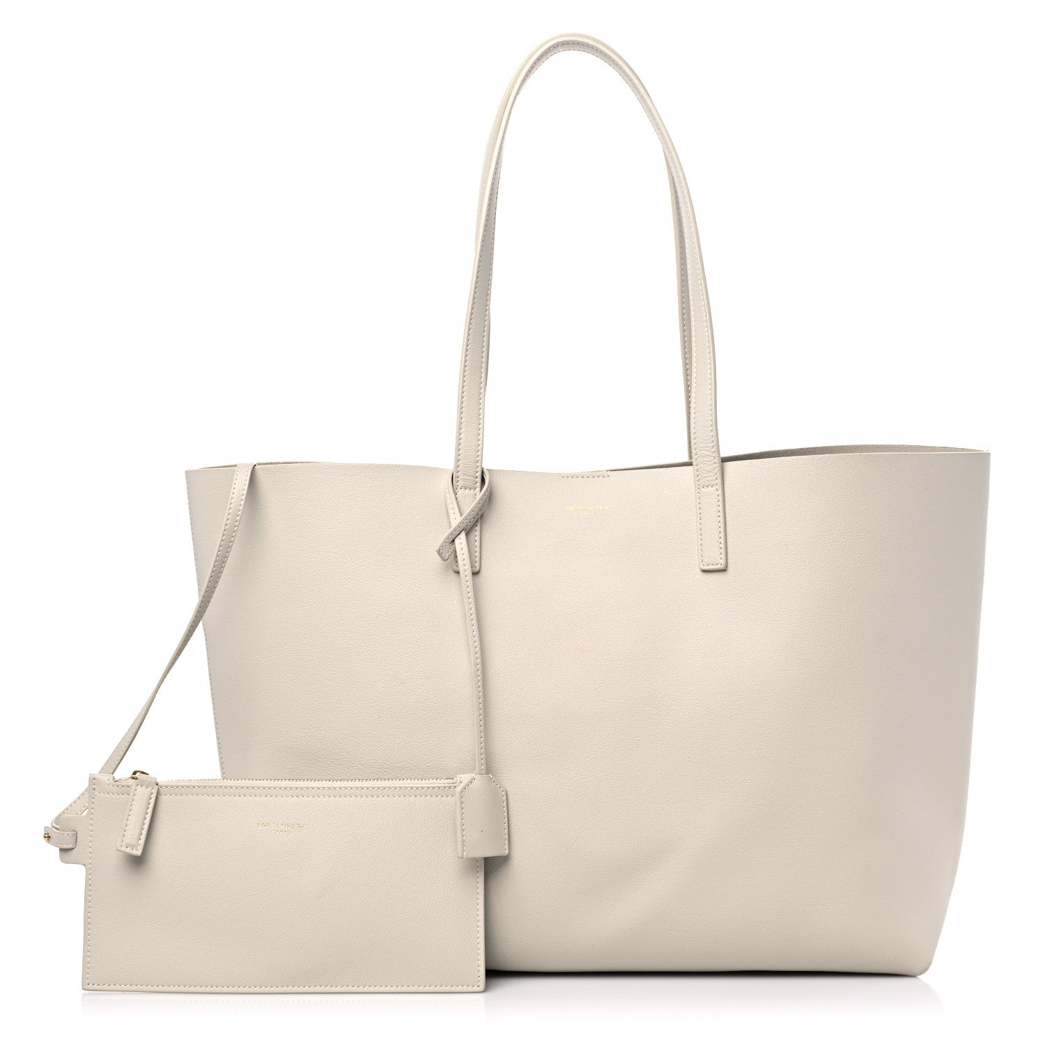 Saint Laurent Calfskin Large Shopping Tote Porcellana 1 of 12