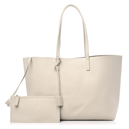 Saint Laurent Calfskin Large Shopping Tote Porcellana 1 of 12