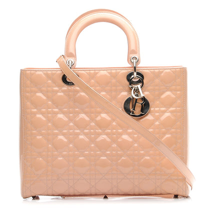 Christian Dior Patent Cannage Large Lady Dior Light Pink 1 of 9