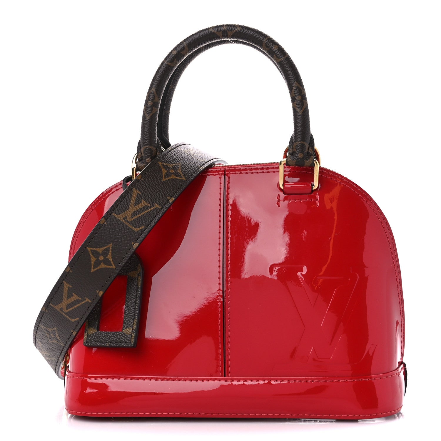 Louis Vuitton Patent Monogram Alma BB Scarlet 1 of 9