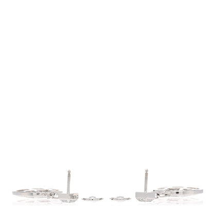 Cartier 18K White Gold Diamond Pasha Drop Earrings 3 of 5