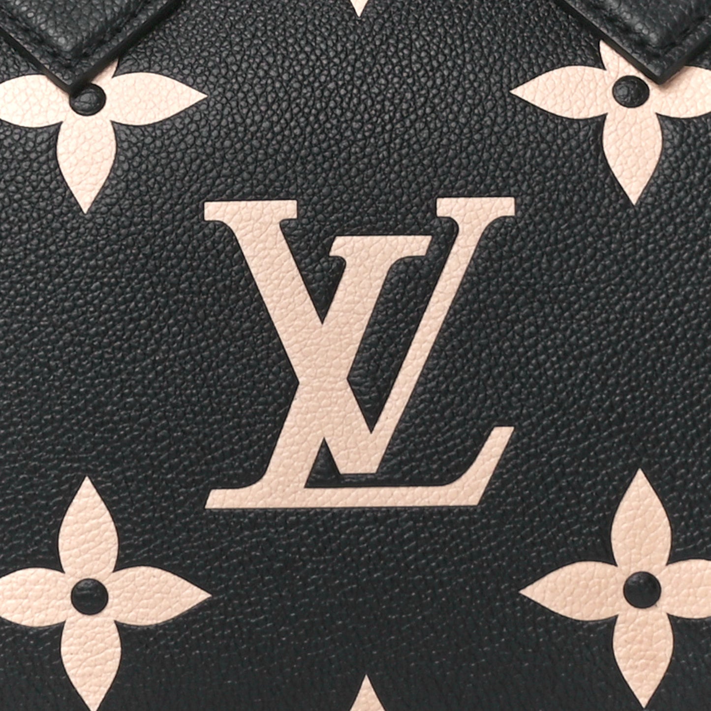 Empreinte Monogram Giant Speedy Bandouliere 25 Black Beige
