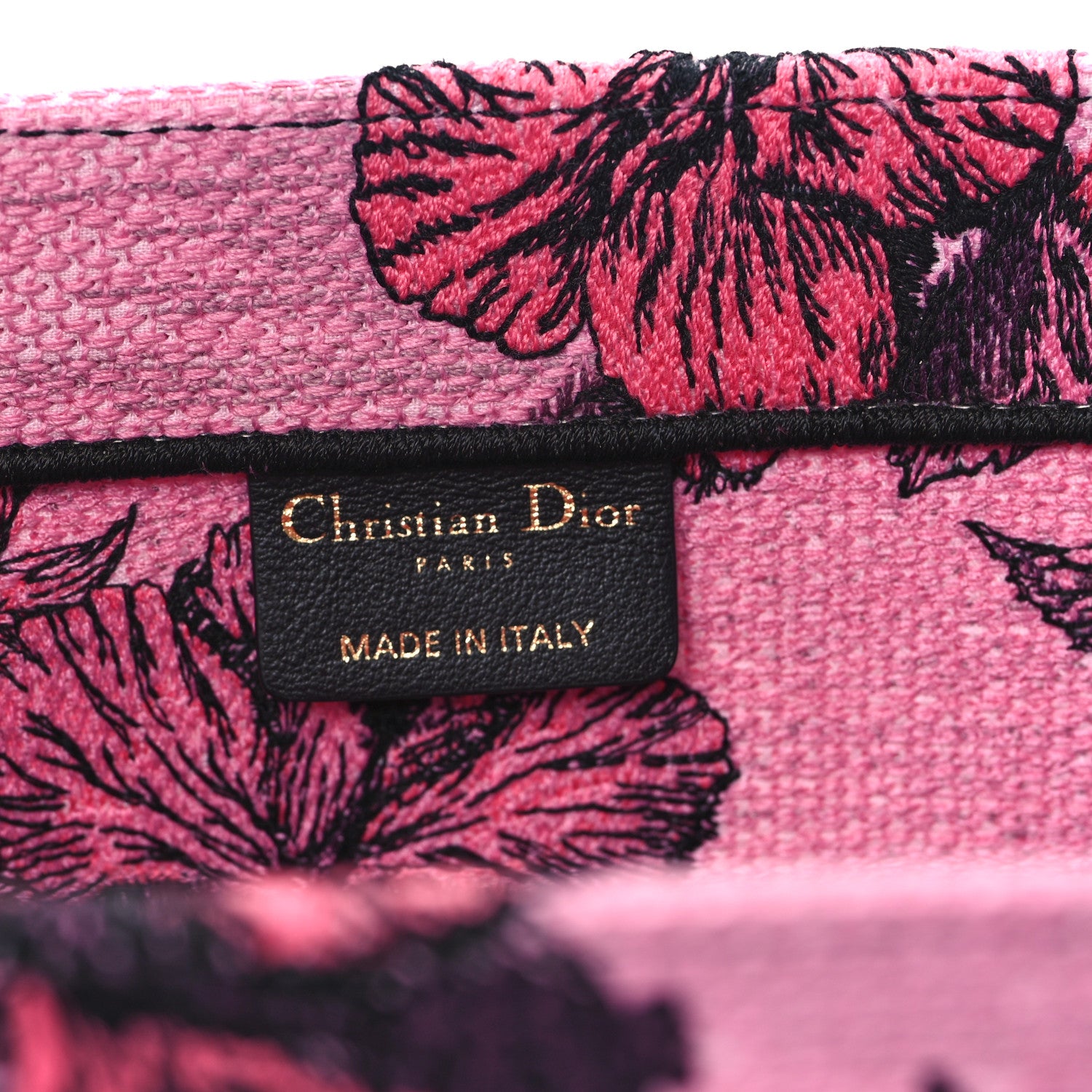 Christian Dior Canvas Embroidered Medium Toile de Jouy Voyage Book Tote Fuchsia Multicolor 6 of 10