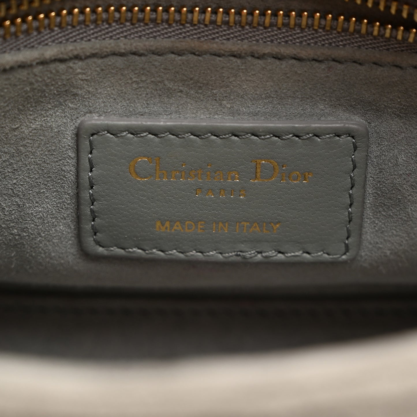 Velvet Mini Lady Dior Gray