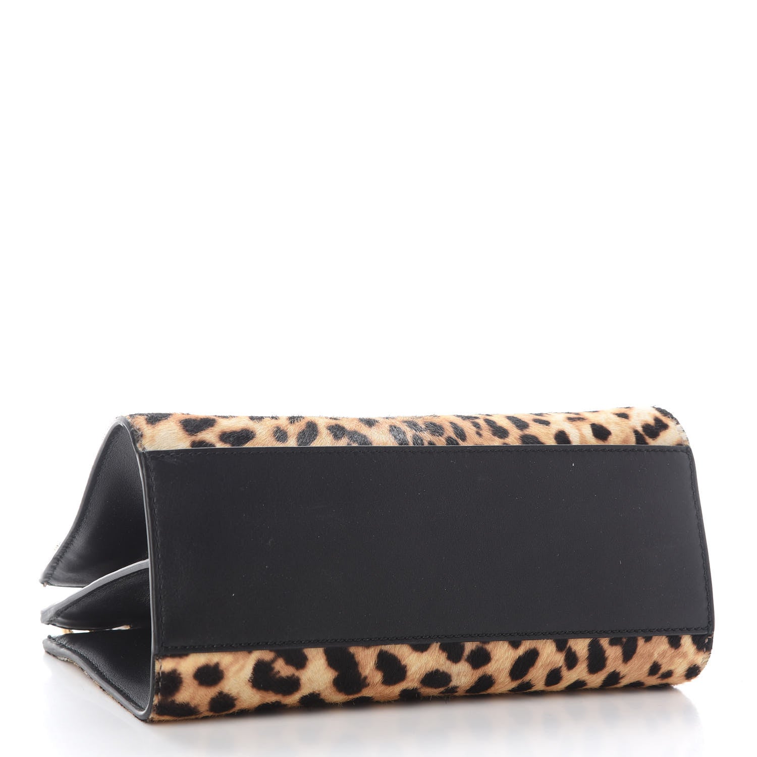 Gucci Calf Hair Bamboo Web Leopard Print Mini Nymphaea Top Handle Bag 4 of 10