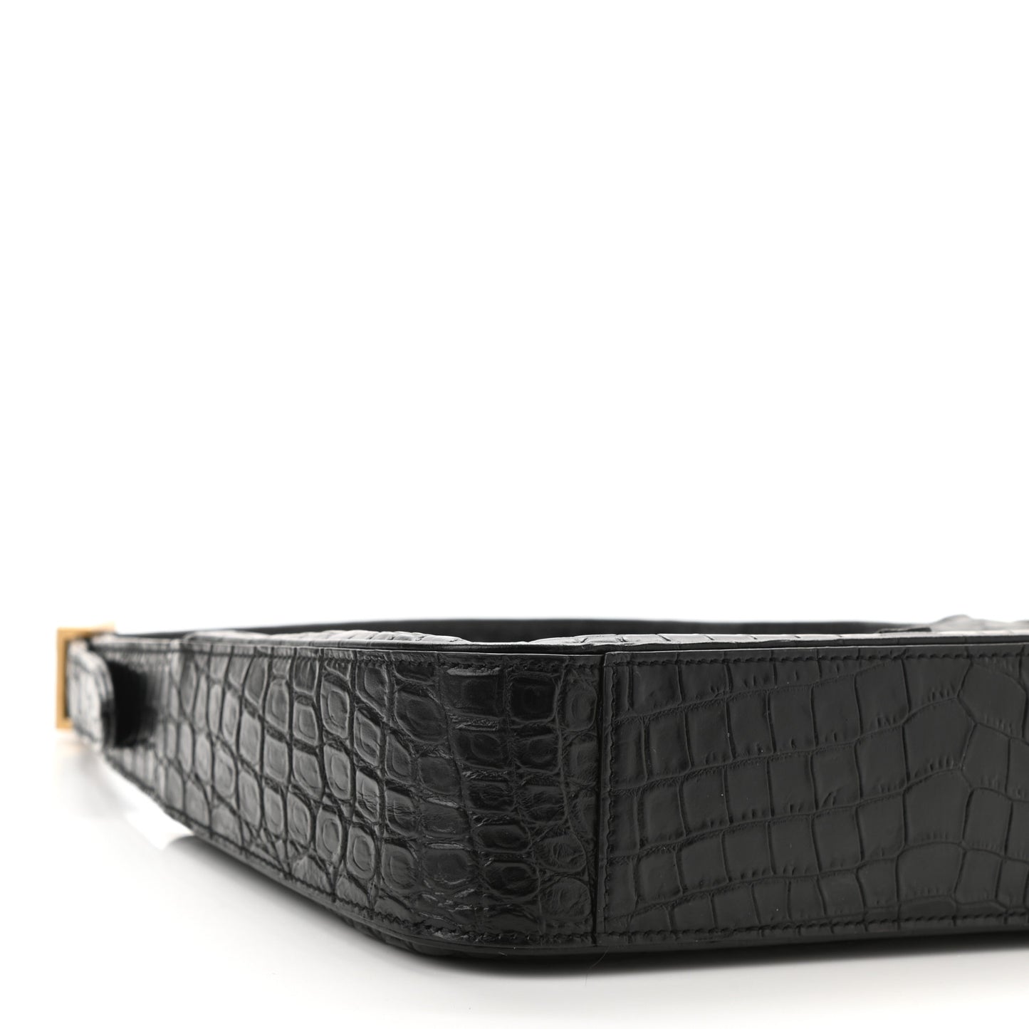 Calfskin Crocodile Embossed Le 5 A 7 Hobo Black