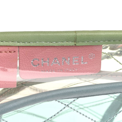 Chanel Lambskin PVC Quilted Medium Coco Splash Flap Blue Green 6 of 12