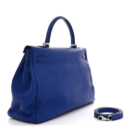 Hermes Togo Kelly Retourne 35 Bleu Electrique 3 of 15