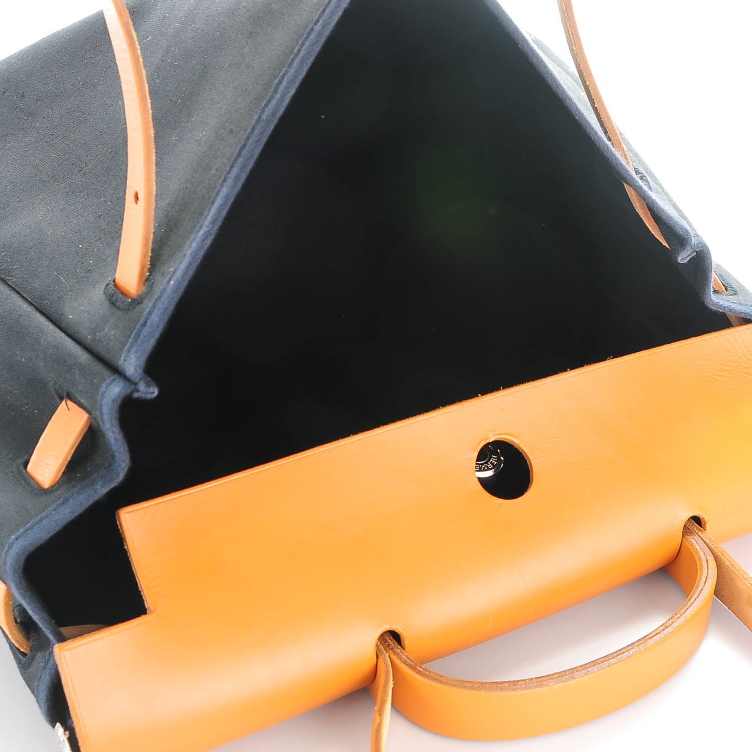 Hermes Barenia Toile Herbag 36 MM Black 7 of 9