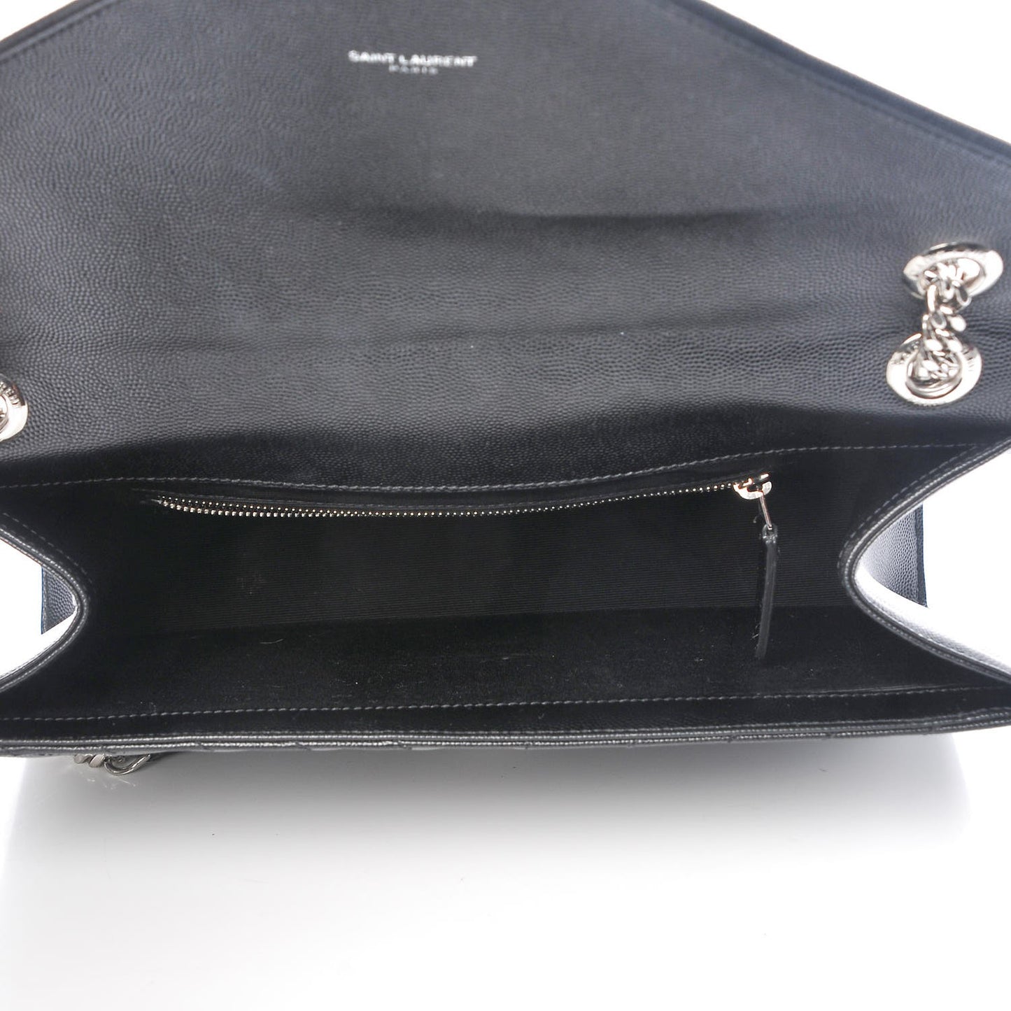 Grain De Poudre Matelasse Chevron Large Monogram Satchel Black