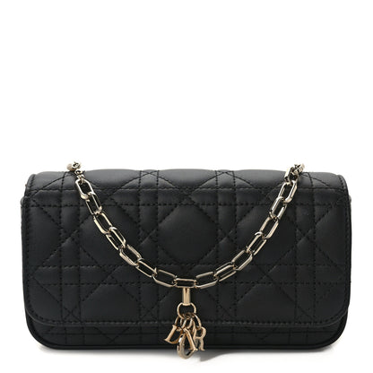 Christian Dior Lambskin Cannage Dior Talk Phone Pouch Black 1 of 10