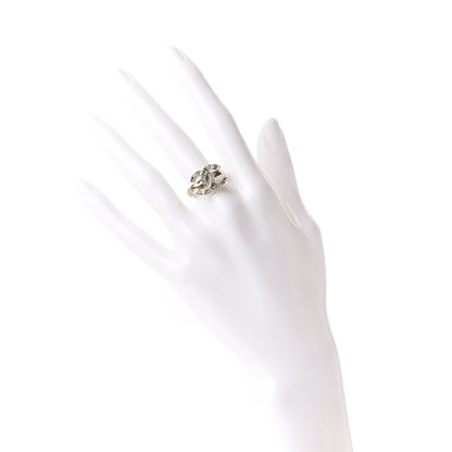 Chanel Crystal Baguette CC Ring 6 Gold 2 of 6