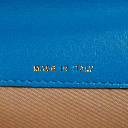 Chanel Lambskin Camellia Card Holder Turquoise 7 of 9