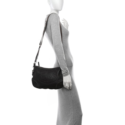 Prada Vitello Daino Embossed Logo Shoulder Bag Caffe 2 of 10