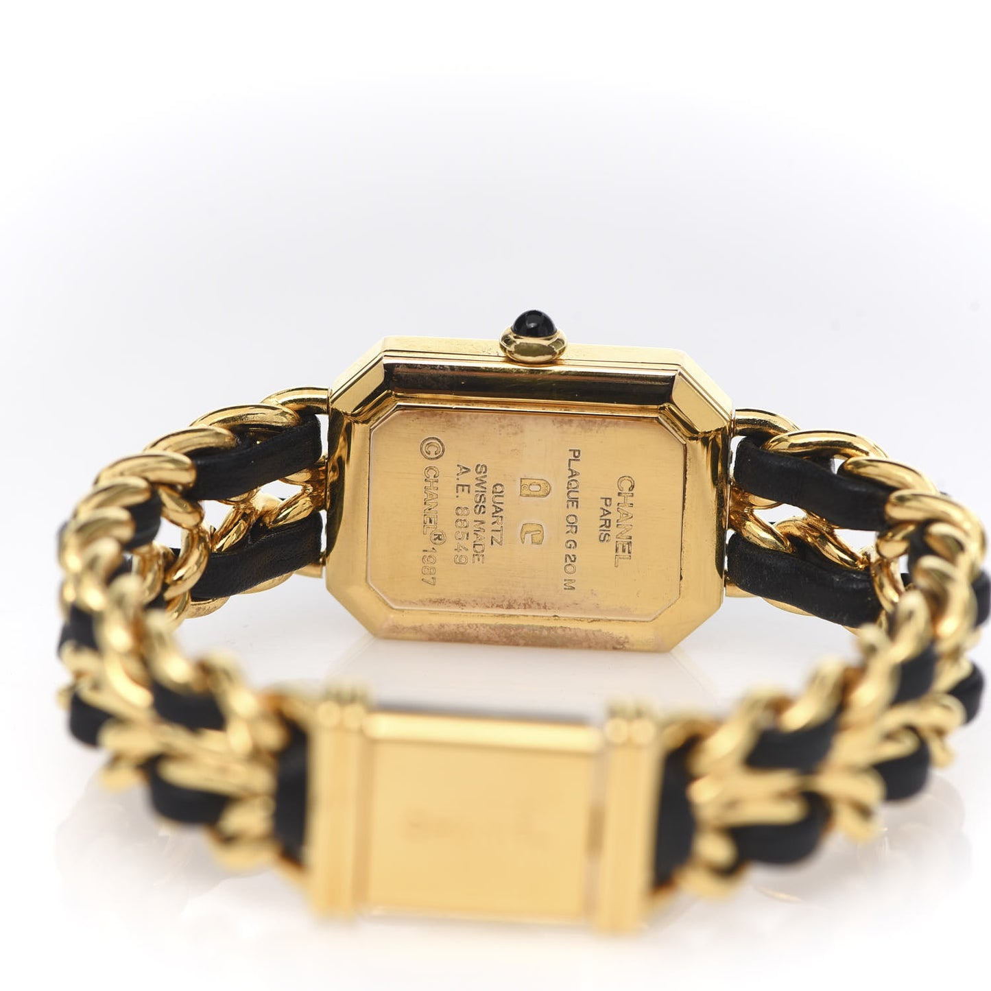 Stainless Steel Lambskin 20mm Chain Premiere Quartz Watch Gold M