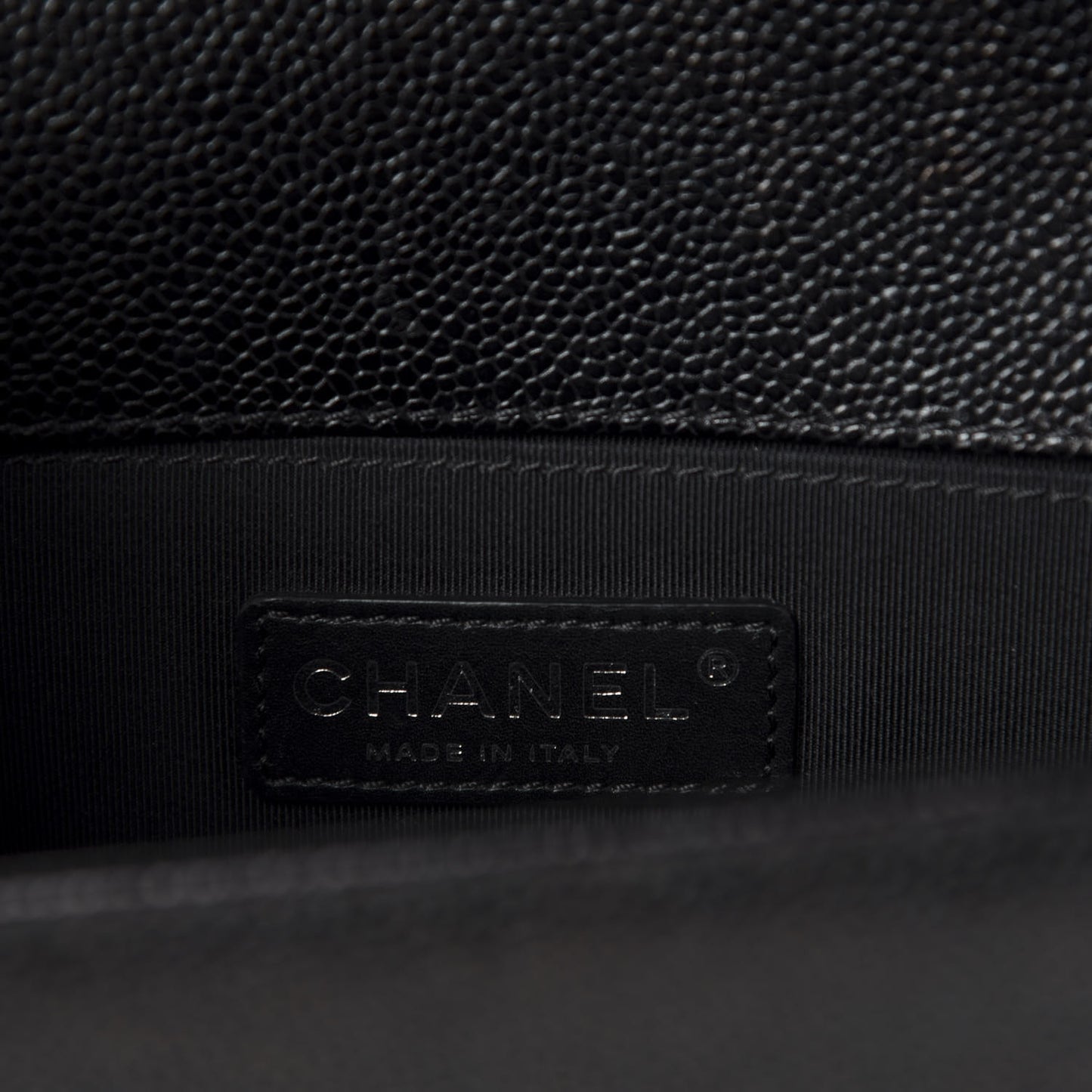 Caviar Quilted Small Boy Flap Black