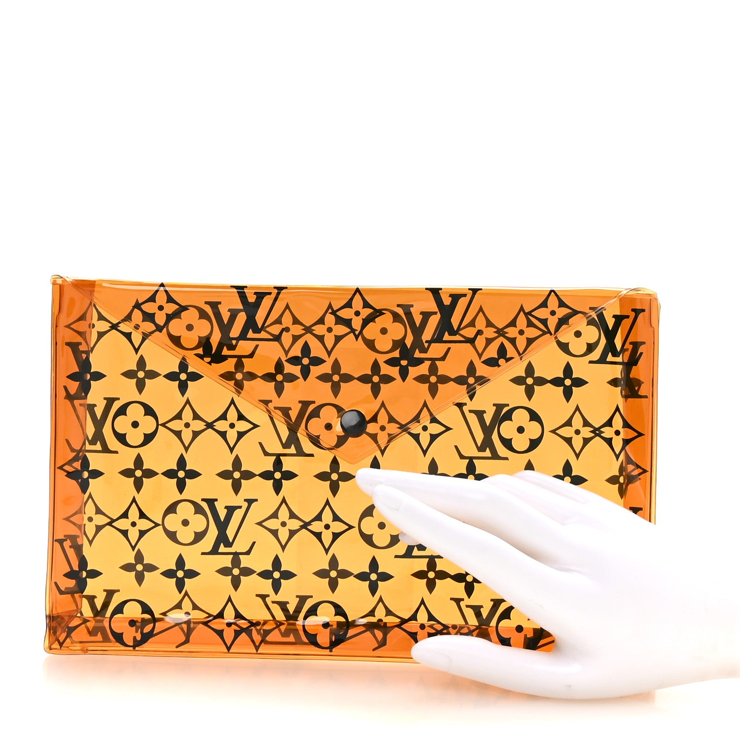 Louis Vuitton PVC Monogram Printed Envelope Pouch Orange 2 of 5