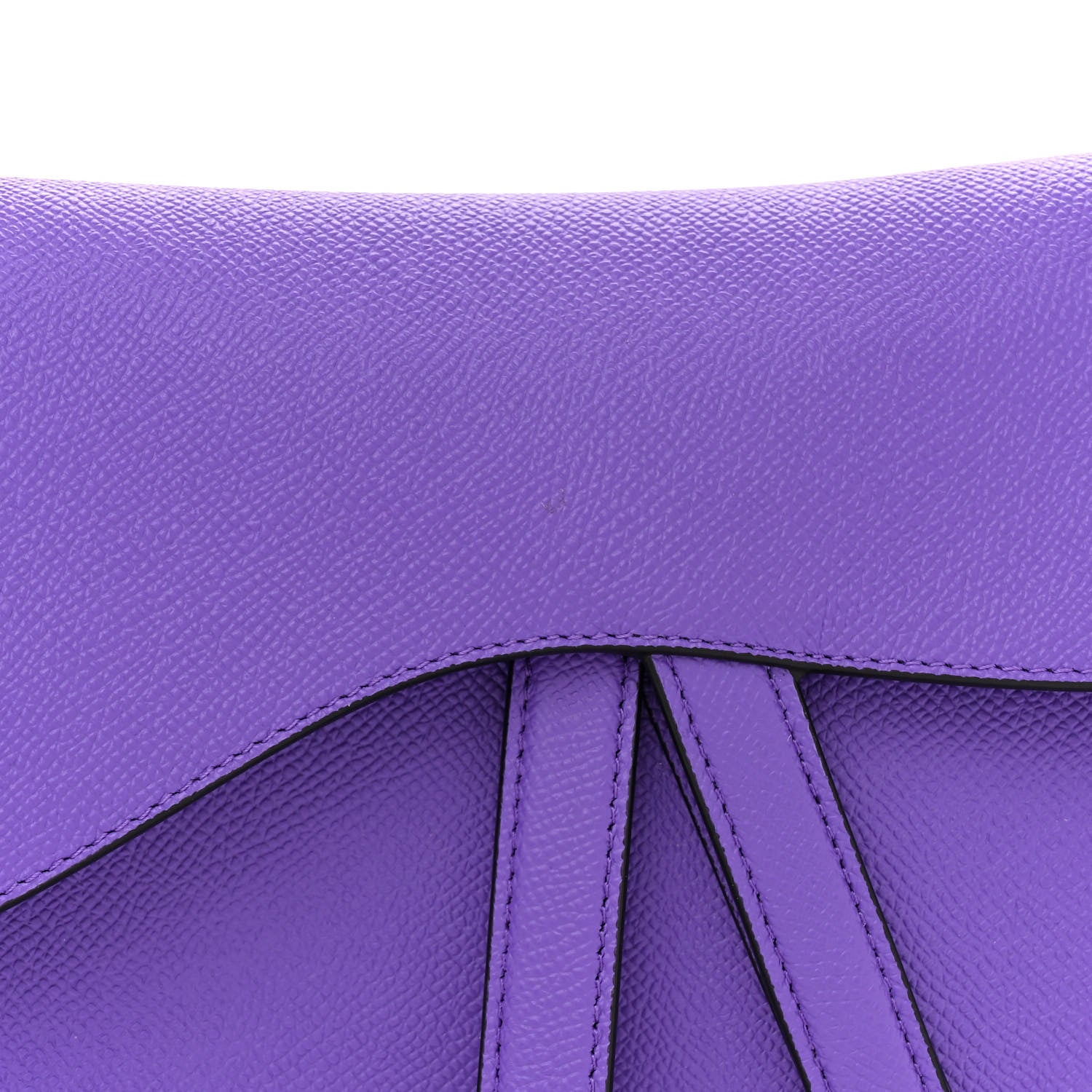 Christian Dior Grained Calfskin Saddle Bag Purple 1507415