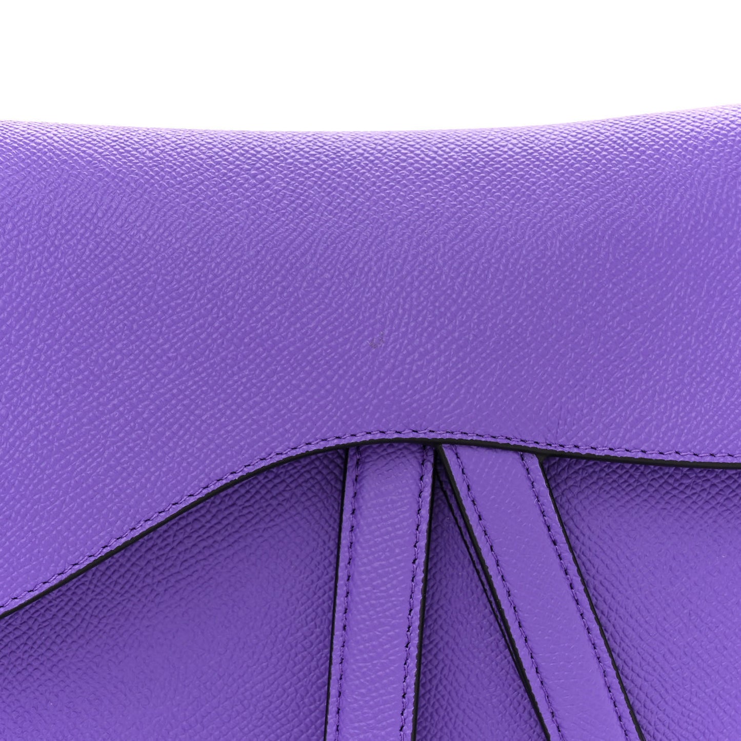 Grained Calfskin Saddle Bag Purple