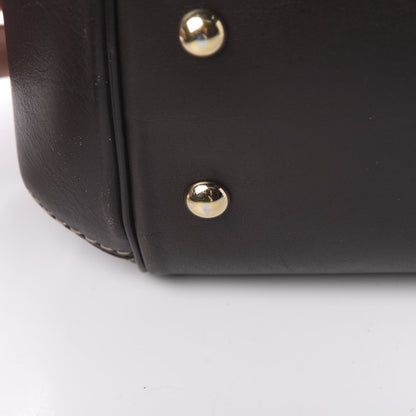 Gucci Monogram Web Mayfair Top Handle Satchel Dark Brown 16 of 19