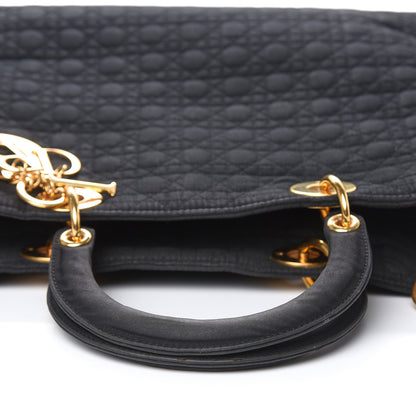 Christian Dior Nylon Cannage Large Lady Dior Black 10 of 16