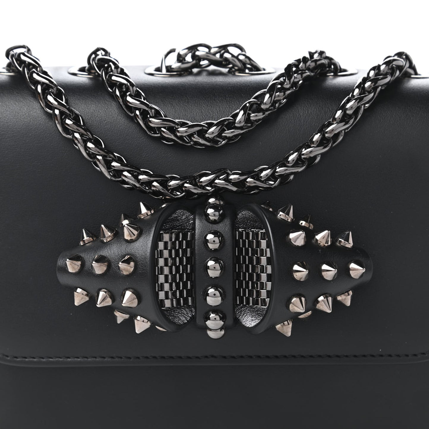Calfskin Baby Sweety Charity NV Shoulder Bag Black