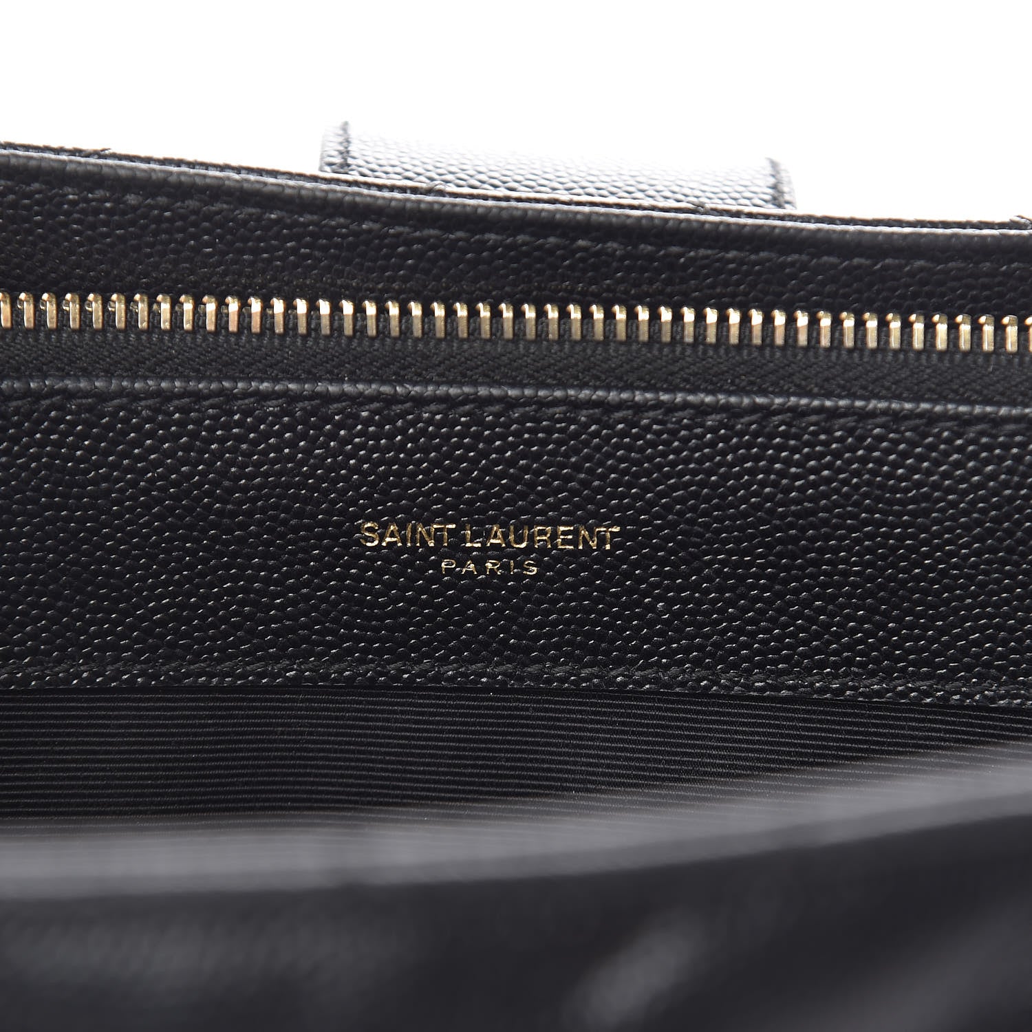 Saint Laurent Grain De Poudre Matelasse Chevron Monogram Shopping Bag Black 6 of 23