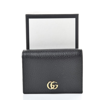 Gucci Pebbled Calfskin GG Marmont Card Case Black 8 of 8