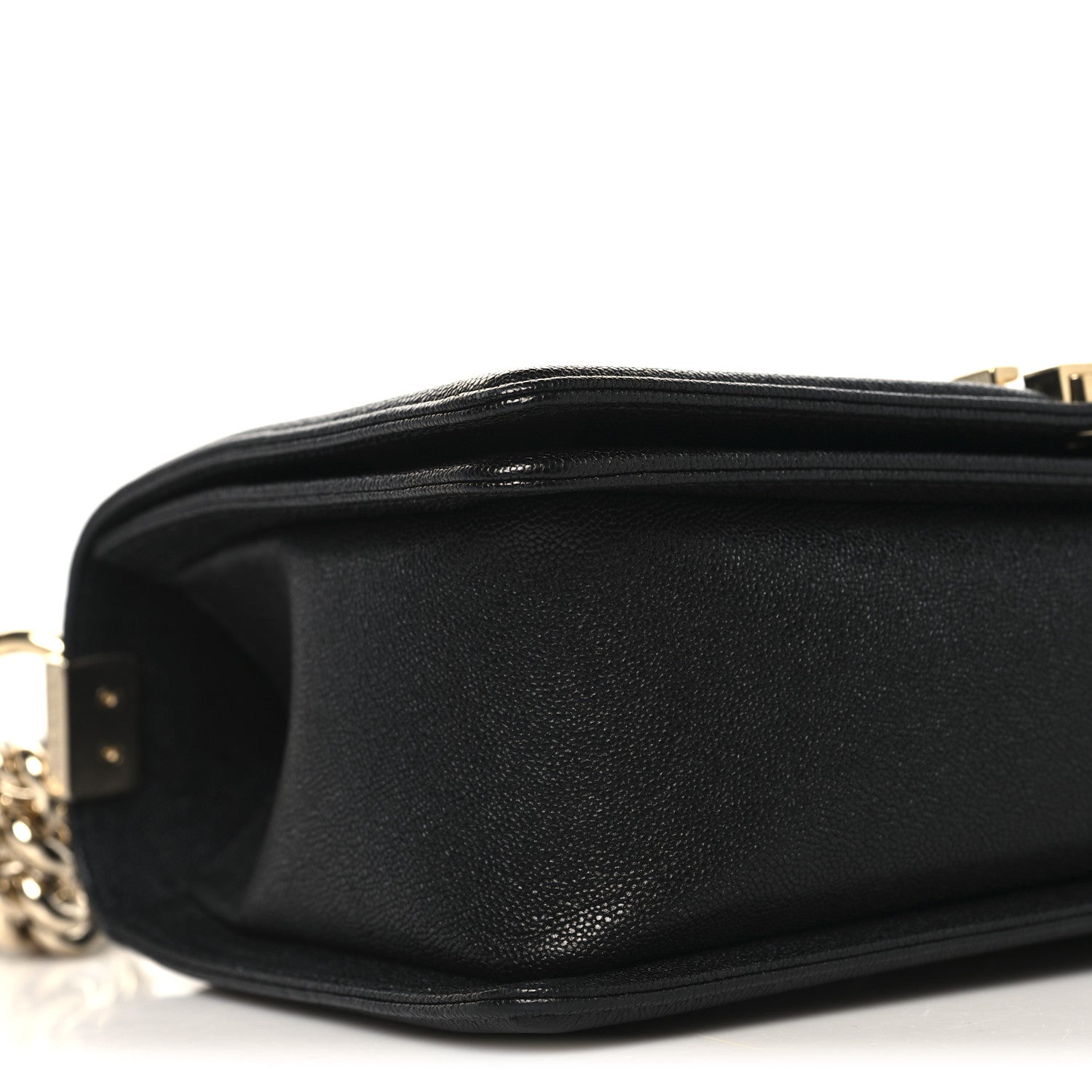 Chanel Caviar Chevron Quilted Medium Boy Flap Black 9 of 11