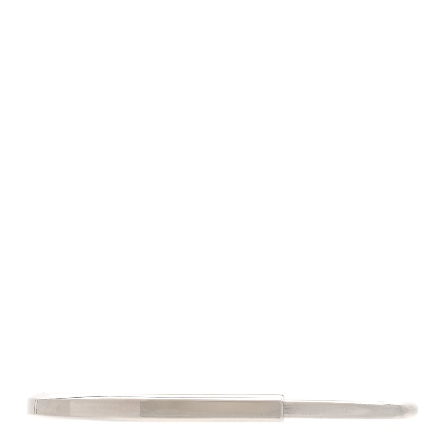 18K White Gold Lock Narrow Bangle Bracelet