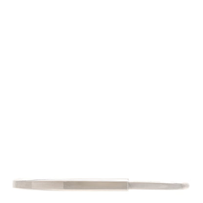 Tiffany 18K White Gold Lock Narrow Bangle Bracelet 1 of 6