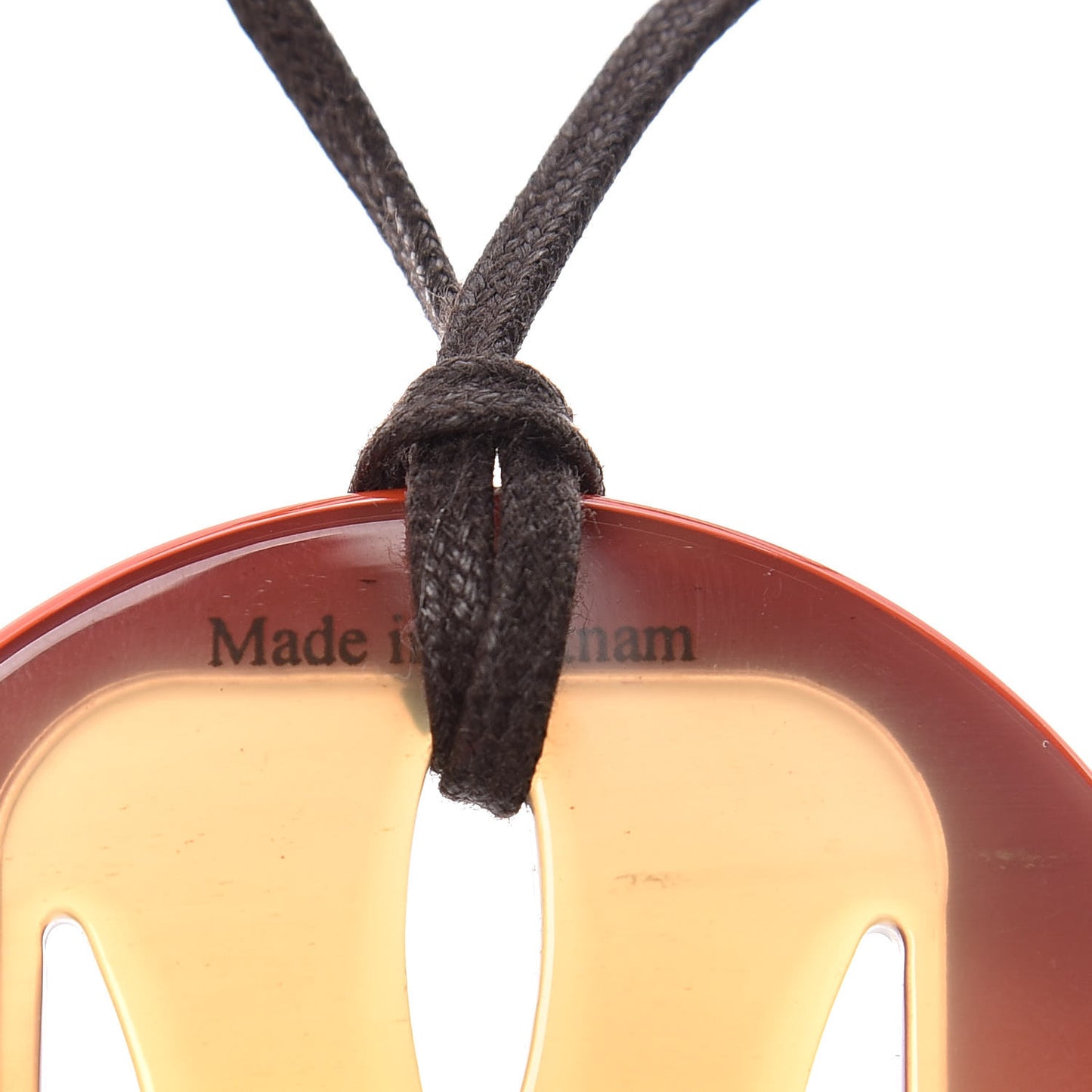Buffalo Horn Lacquer Tonkin Necklace Orange