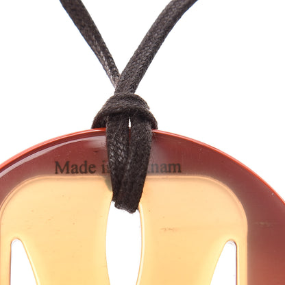 Hermes Buffalo Horn Lacquer Tonkin Necklace Orange 5 of 5