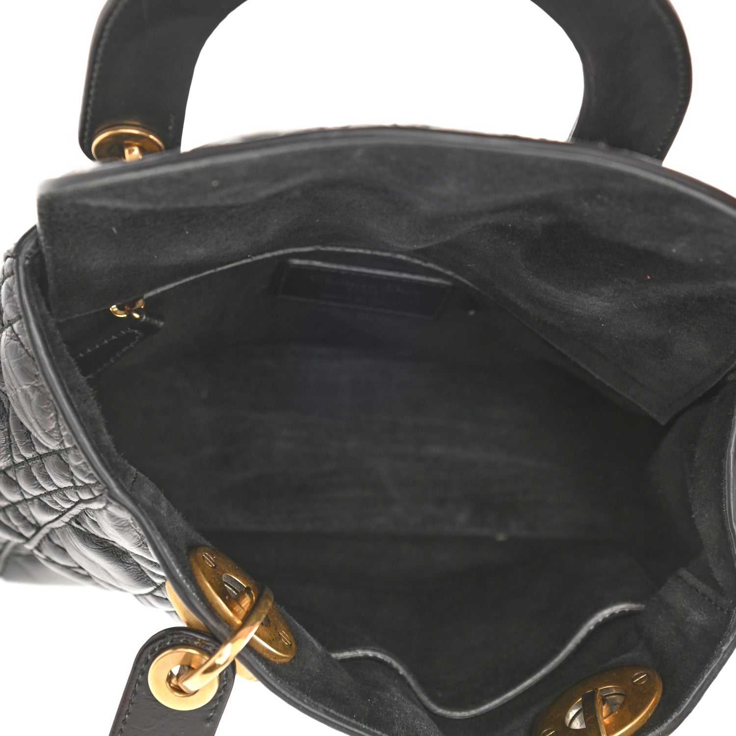 Christian Dior Lambskin Cannage Small Lucky Badges My Lady Dior Black 5 of 8