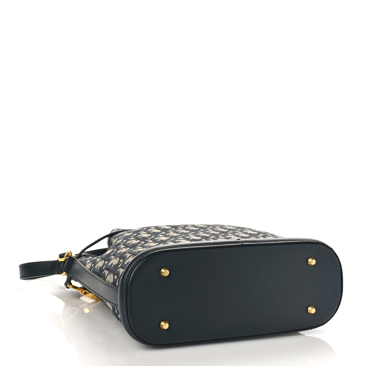 Christian Dior Oblique Calfskin Medium C'est Dior Bucket Bag Blue 4 of 10