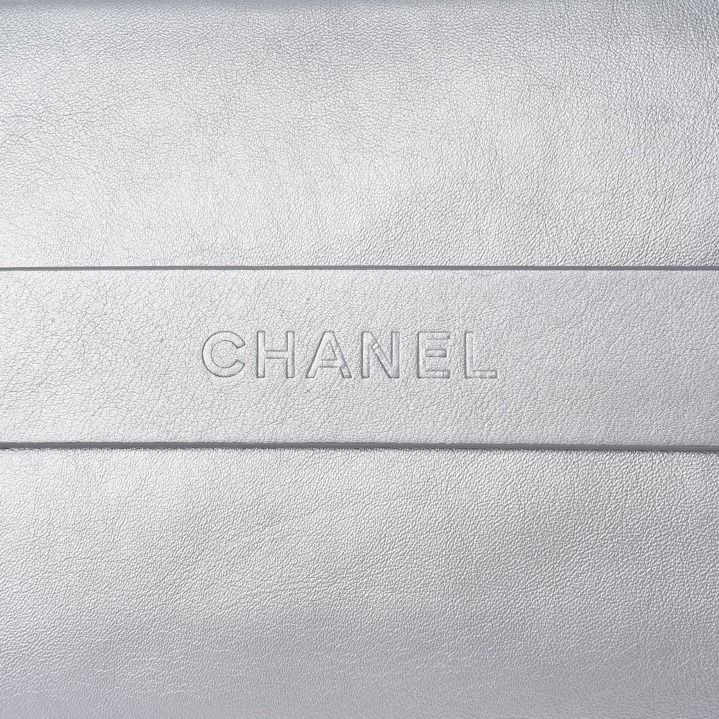 Metallic Calfskin Keyboard Pouch Silver