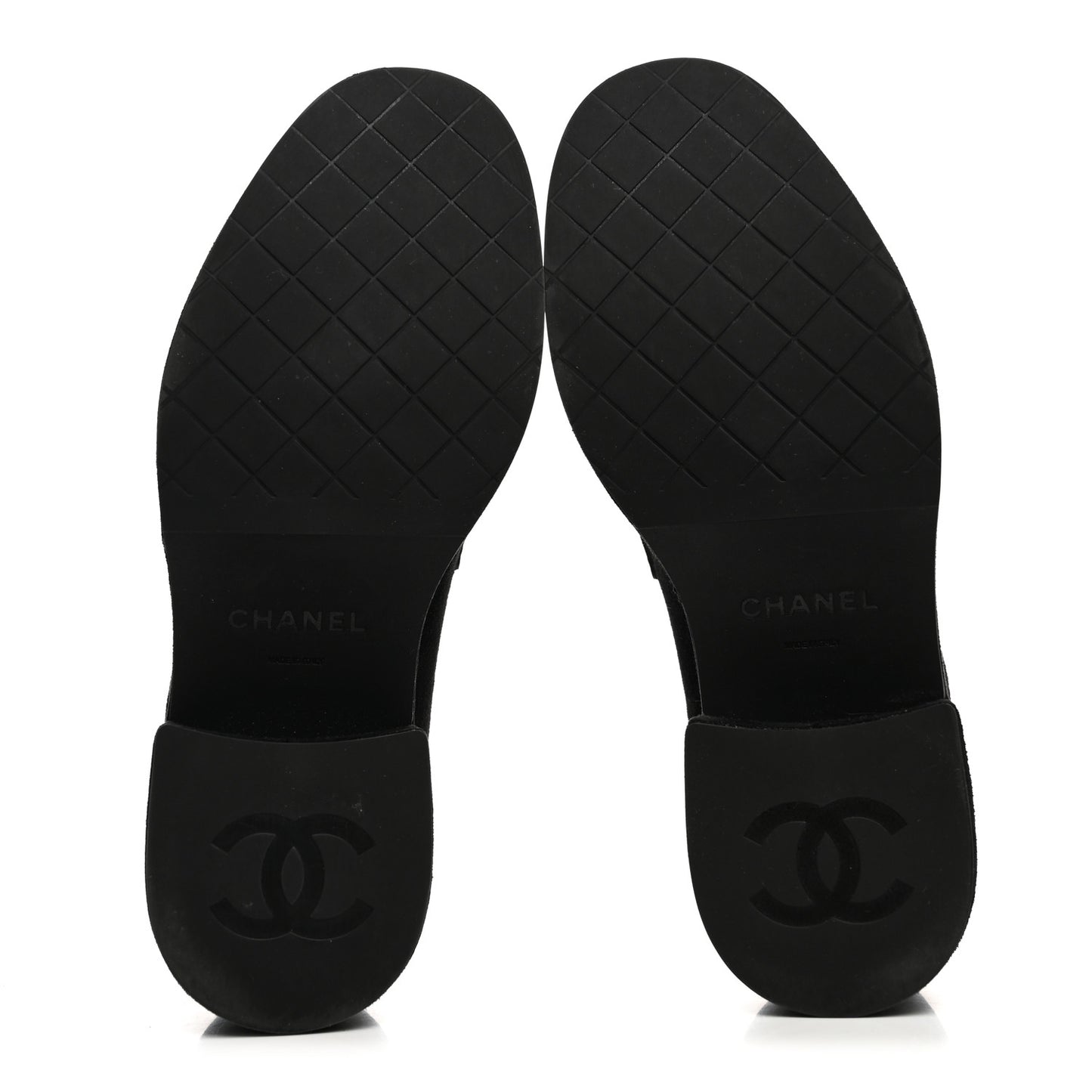Suede Kidskin CC Platform Loafers 37 Black