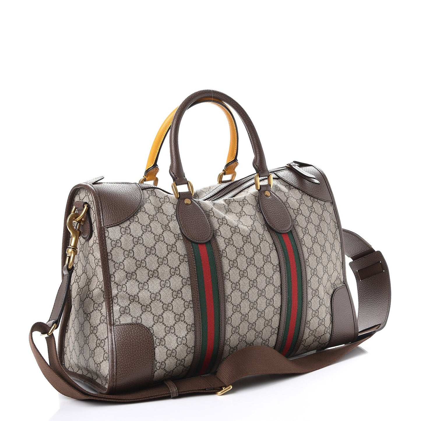 Soft GG Supreme Monogram Web Neo Vintage Duffle Bag Beige New Acero Crop