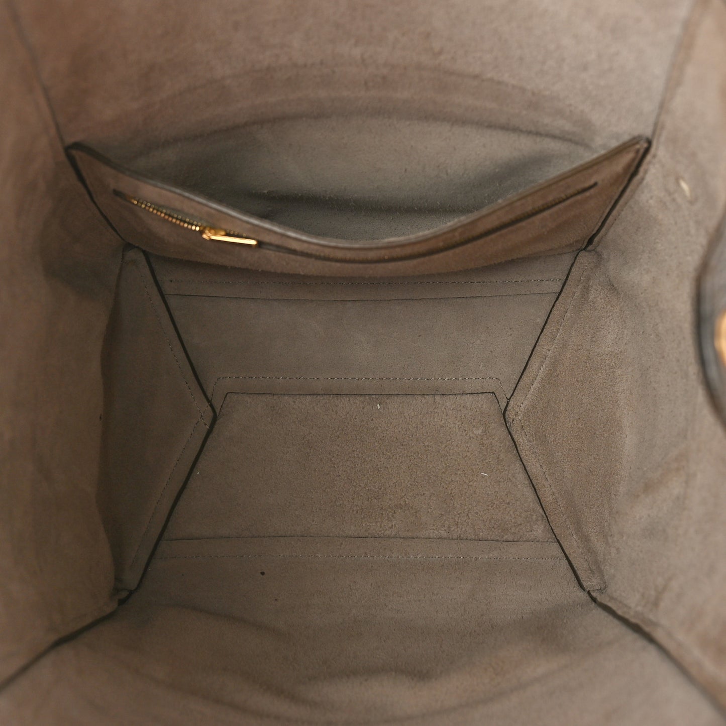 Soft Grained Calfskin Sangle Bucket Bag Taupe