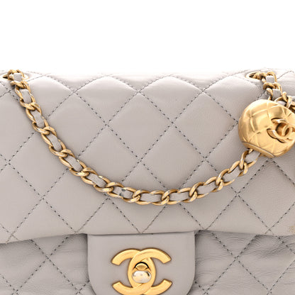 Chanel Lambskin Quilted Mini Pearl Crush Flap Light Grey 8 of 15