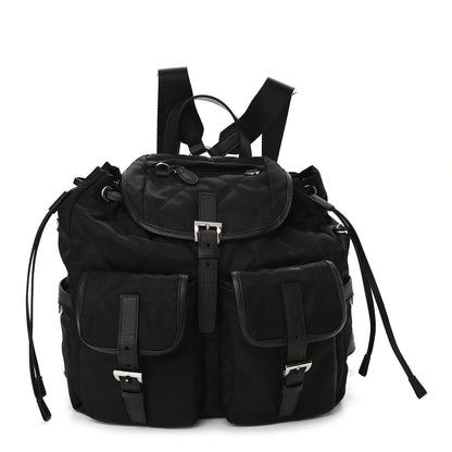 Prada Tessuto Nylon Saffiano Vela Quilted Backpack Black 1 of 9