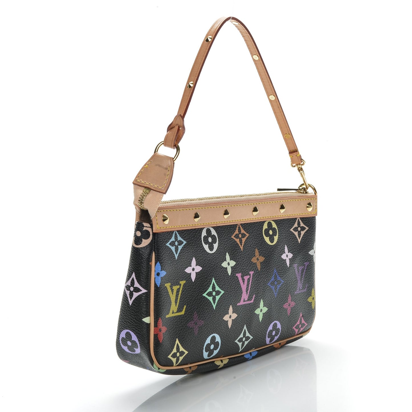 Monogram Multicolor Pochette Accessories Black