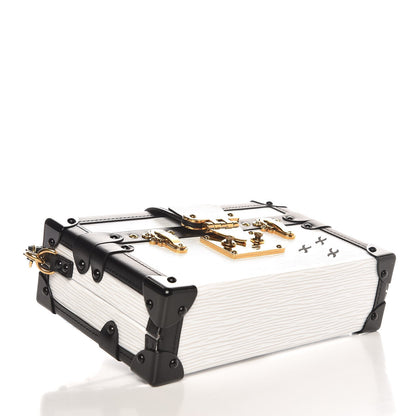 Louis Vuitton Epi Petite Malle White Black 4 of 7