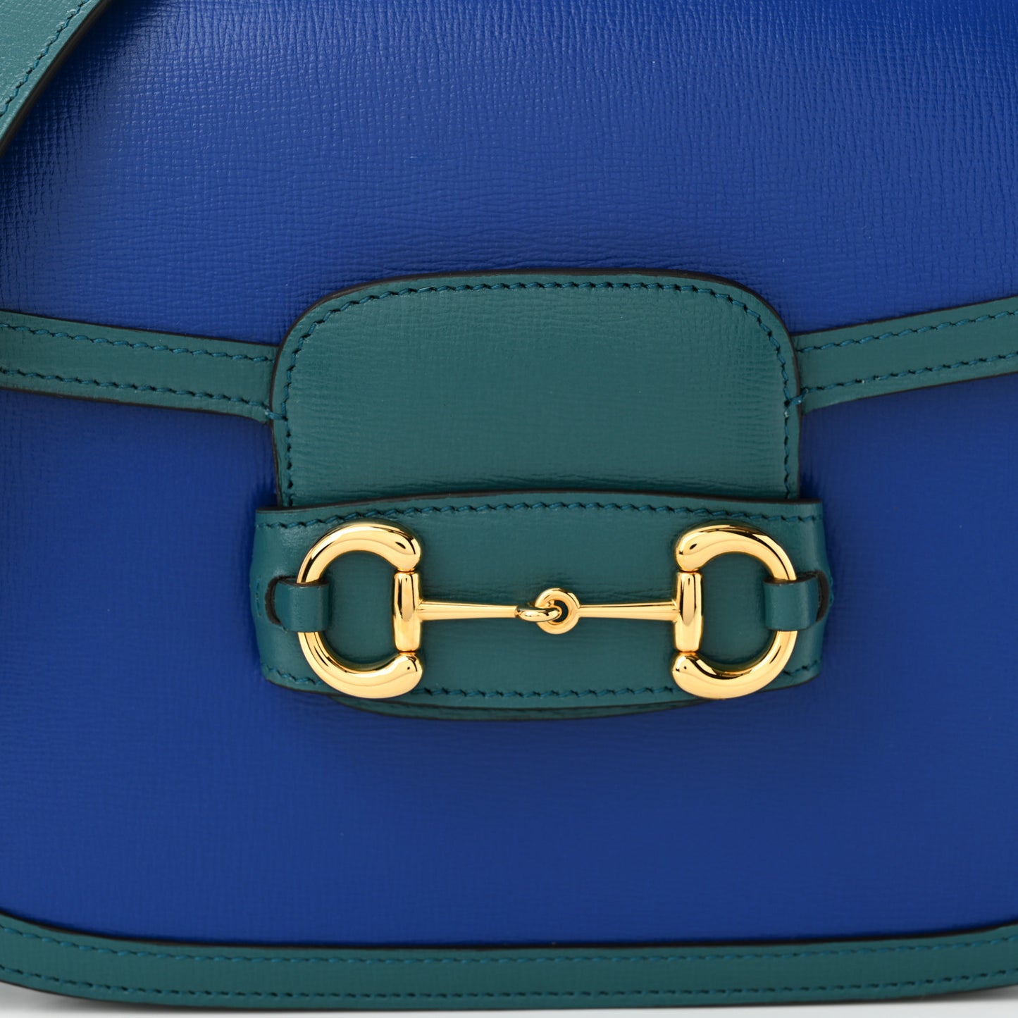 Azalea Calfskin Horsebit 1955 Shoulder Bag Imperial Blue Pavone Imperial Blue Pavone