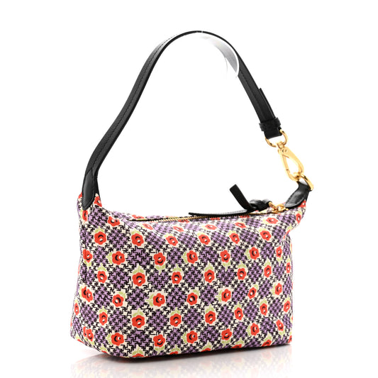 Tessuto Nylon Stampato Mini Spirit Cire Bag Lilla Dis Retro