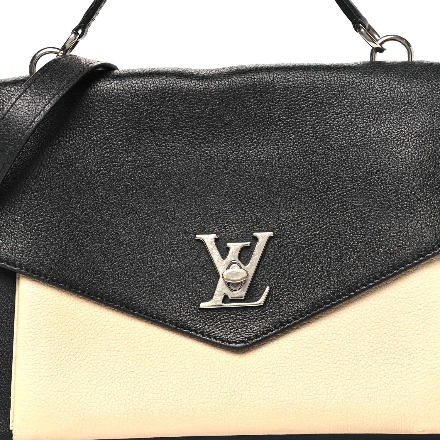 Louis Vuitton Soft Calfskin My Lockme Top Handle Vanille Black 7 of 11