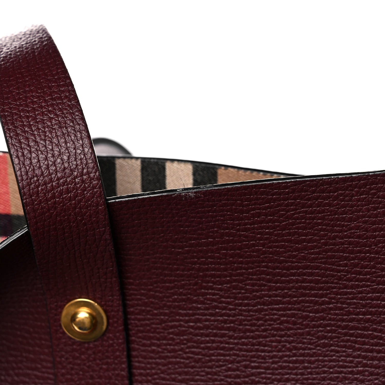 Burberry Calfskin Crest Embossed Large Tote Burgundy 11 of 13