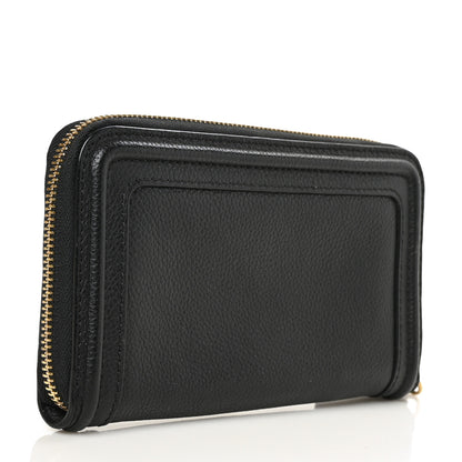 Chloe Calfskin Marcie Long Zip Around Wallet Black 3 of 6