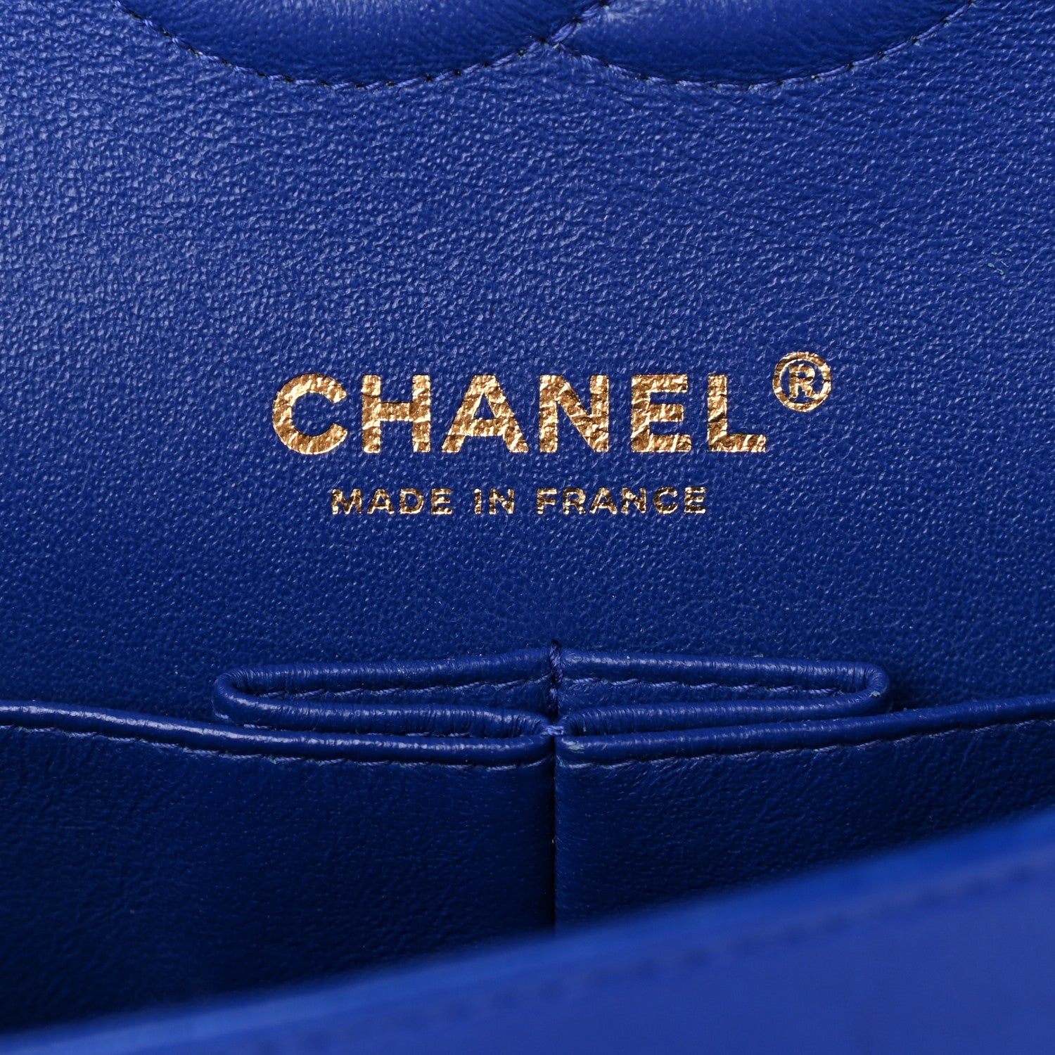 Chanel Lambskin Quilted Medium Double Flap Blue 9 of 12