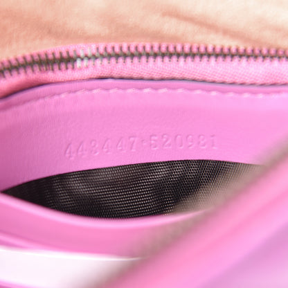Gucci Calfskin Matelasse Mini GG Marmont Chain Bag Candy Mousse 7 of 11